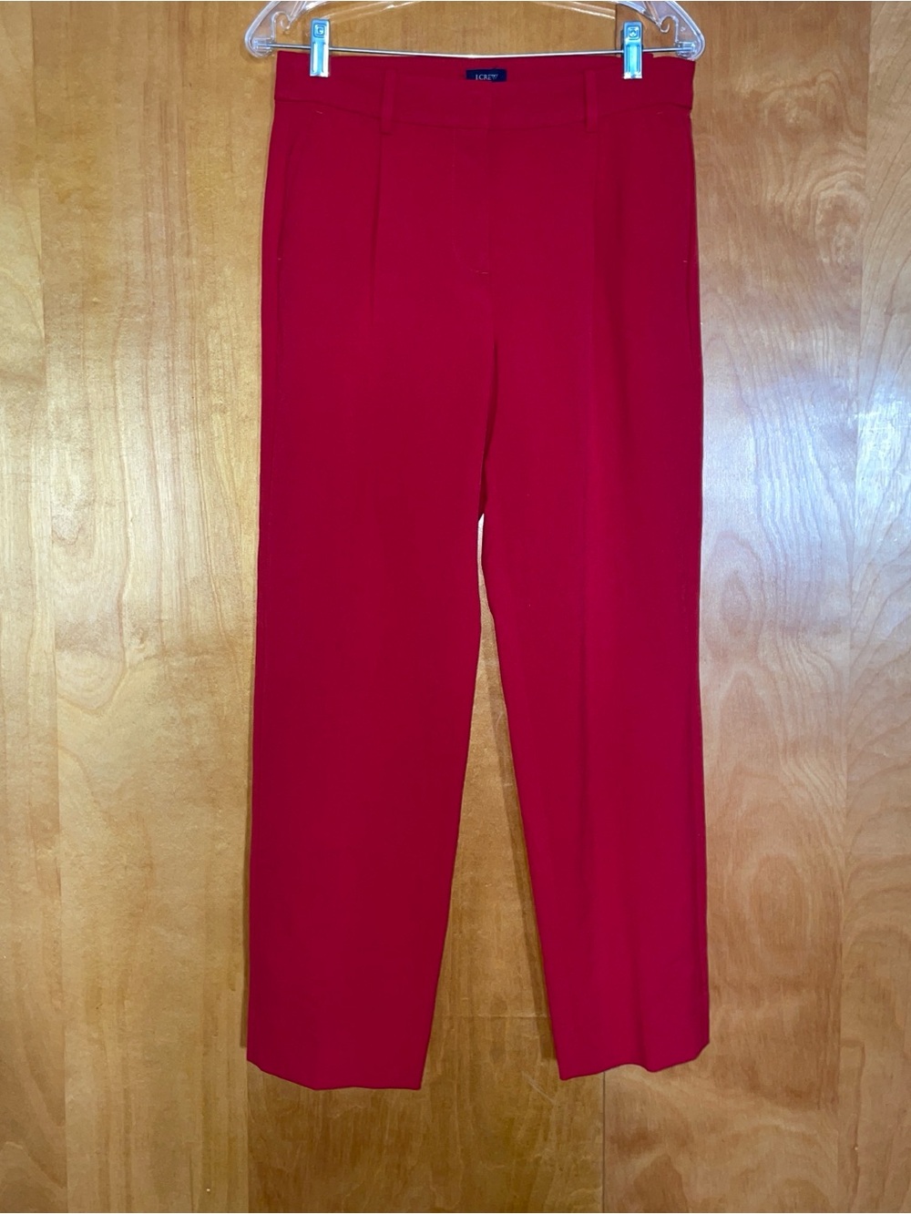 J. Crew Straight-Leg Pants in Bright Red